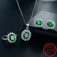 Modian Новые Твердые 925 пробы серебряные ювелирные изделия кольцо Мода Золотой Цвет Кристалл наборы серьги Классическая Подвеска на ожерелье для женщин