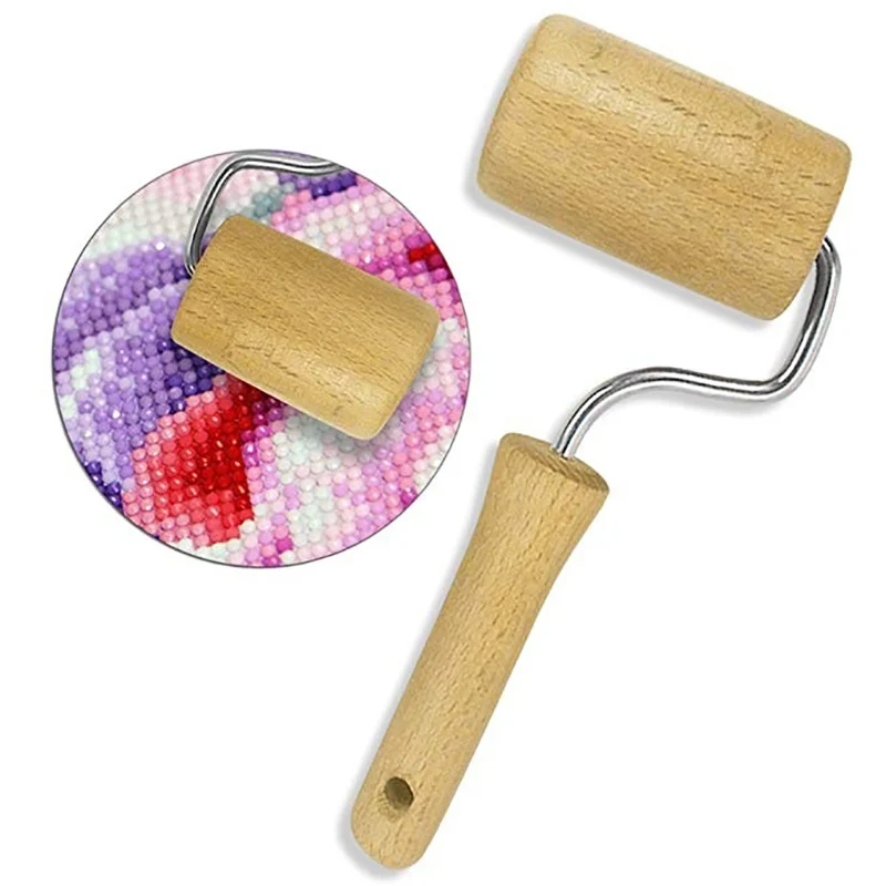 

Practical Wood Rolling Diamond Painting Tools Wooden Roller Axis DIY Rhinestone Embroidery Full Drill Sticky Rolling Shaft