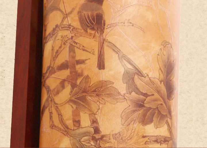 Modern chineses red carved wood art wall lamps antique style yellow PVC shade E27 LED lamp for bedroom&porch&stairs LMJBD002