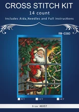 4CT dim0873 Sugar christmas old man Counted Cross Stitch Kits 14CT Embroidery Set Kids Room Decoration