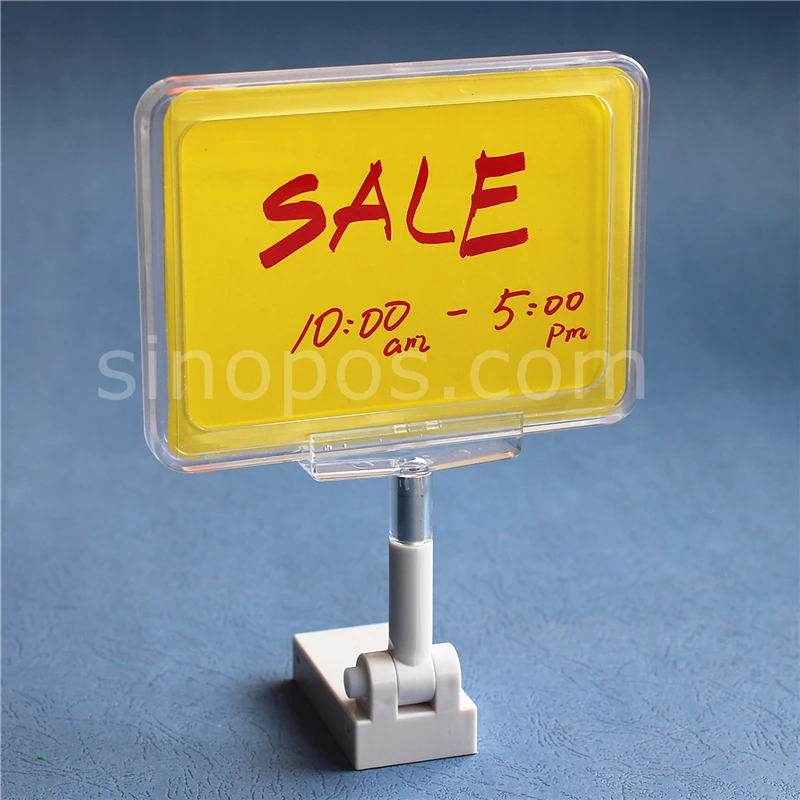 Stem Mount Sign Frame Holder, adjustable A4 A5 A6 price tag