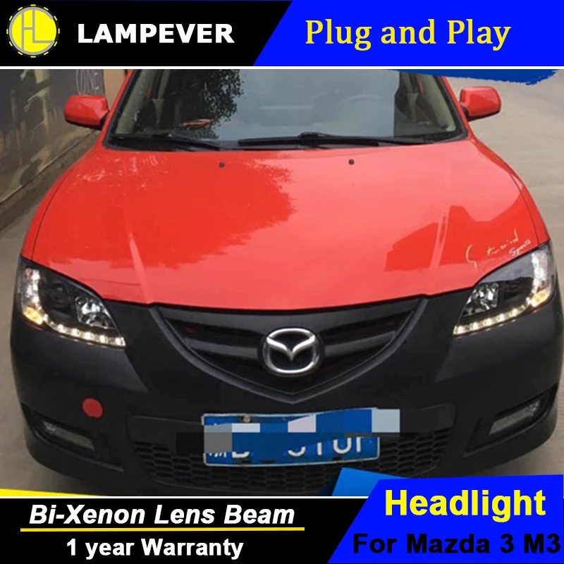 

Lampever Styling for Mazda 3 M3 LED Headlight Mazda3 Headlights LED DRL Lens Double Beam H7 HID Xenon Car Accessories