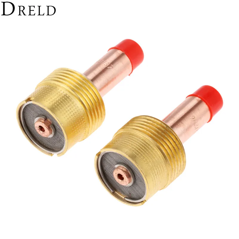 DRELD 2 stücke TIG Spannzangen Körper Gas Objektiv 45V64 3/32 DRELD 2 stücke TIG Spannzangen Körper Gas Objektiv 45V64 3/32