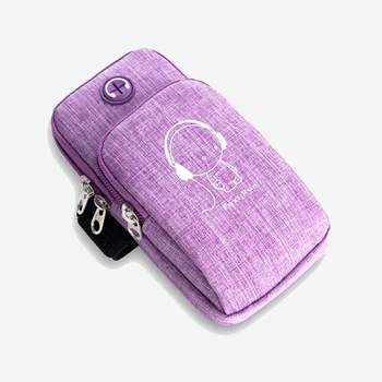 

Unisex Arm Bag Outdoor Noctilucent Sports Armband Running Arm Bag with Headset Hole Casual Arm Bag
