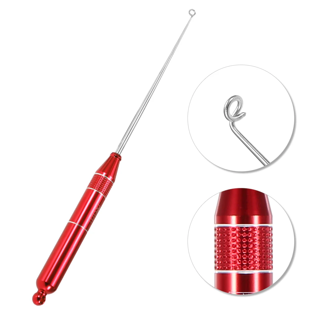 6,8 дюймов рыболовный крючок из нержавеющей стали для удаления рыболовного крючка с алюминиевой ручкой рыболовные снасти инструменты - Цвет: Красный