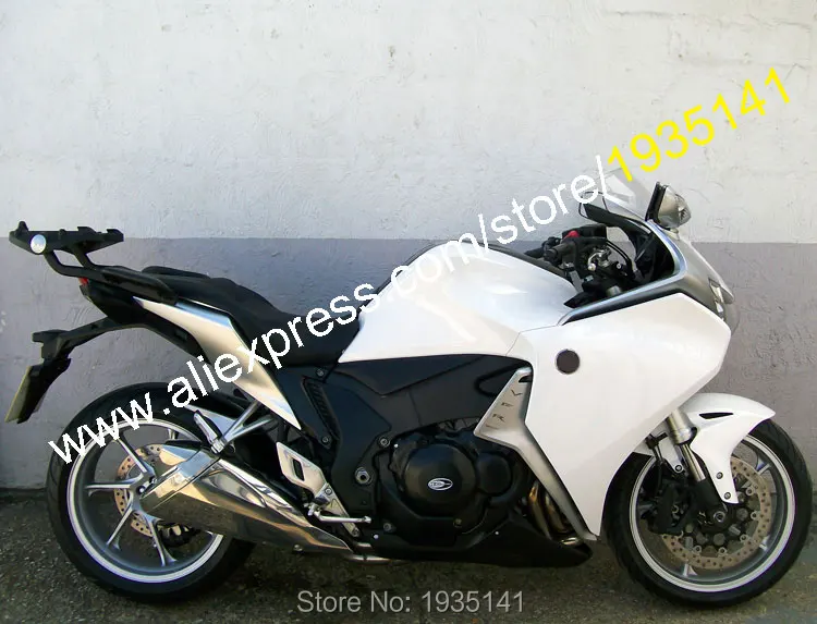Для Honda VFR1200 2010 2011 2012 2013 VFR 1200 10 13 Белый Черный корпус ABS обтекатель мотоцикла (литье