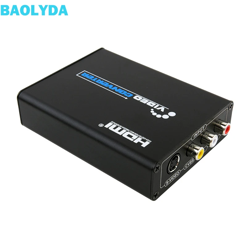 Baolyda 3RCA AV CVBS Композитный & s видео п/л аудио к HDMI конвертер адаптер Поддержка 720 P/1080 P