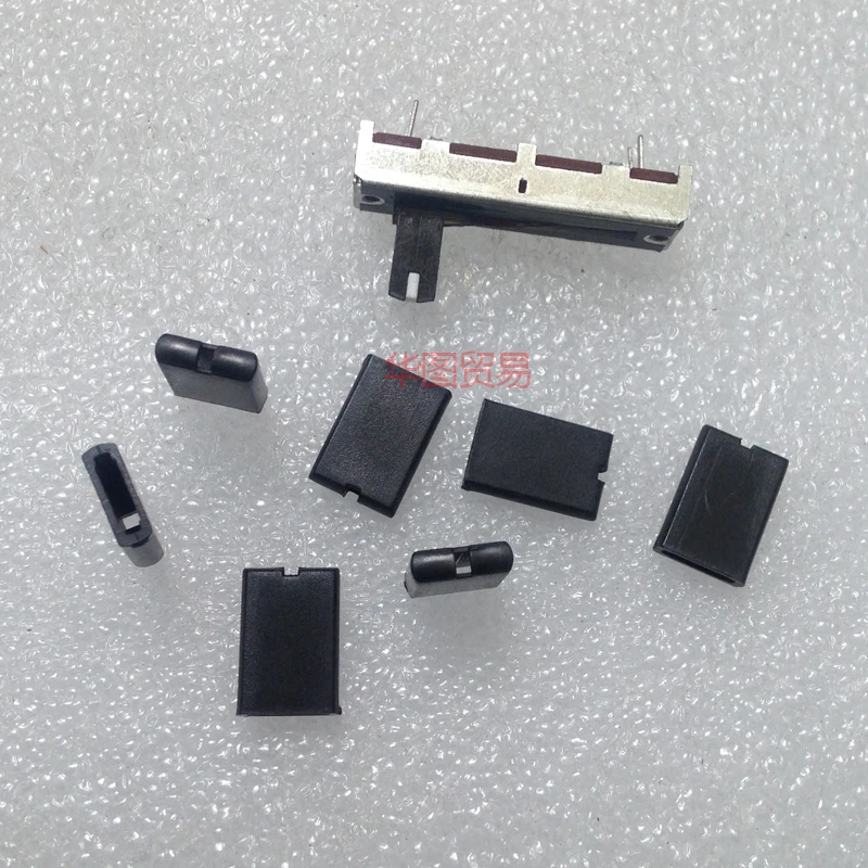 40pcs plastic handle fader knob cap black gray / light with potentiometer fader cap / Straight