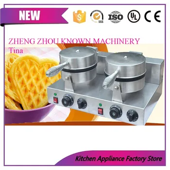 

Commercial double stainless steel waffle maker/waffle baker / Electric rotary Non-Stick Waffle Maker Baker