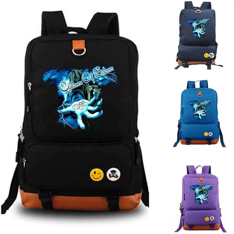 

Children of Bodom band backpack student school bag Daily backpack men women Rucksack Notebook backpack