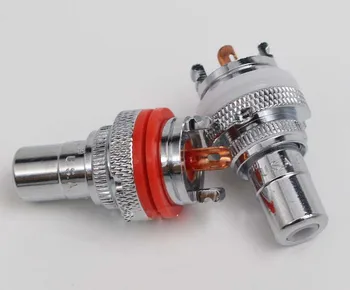 

10pcs Rhodium plated platinum edition CMC RCA AV audio video socket copper Silver-plated