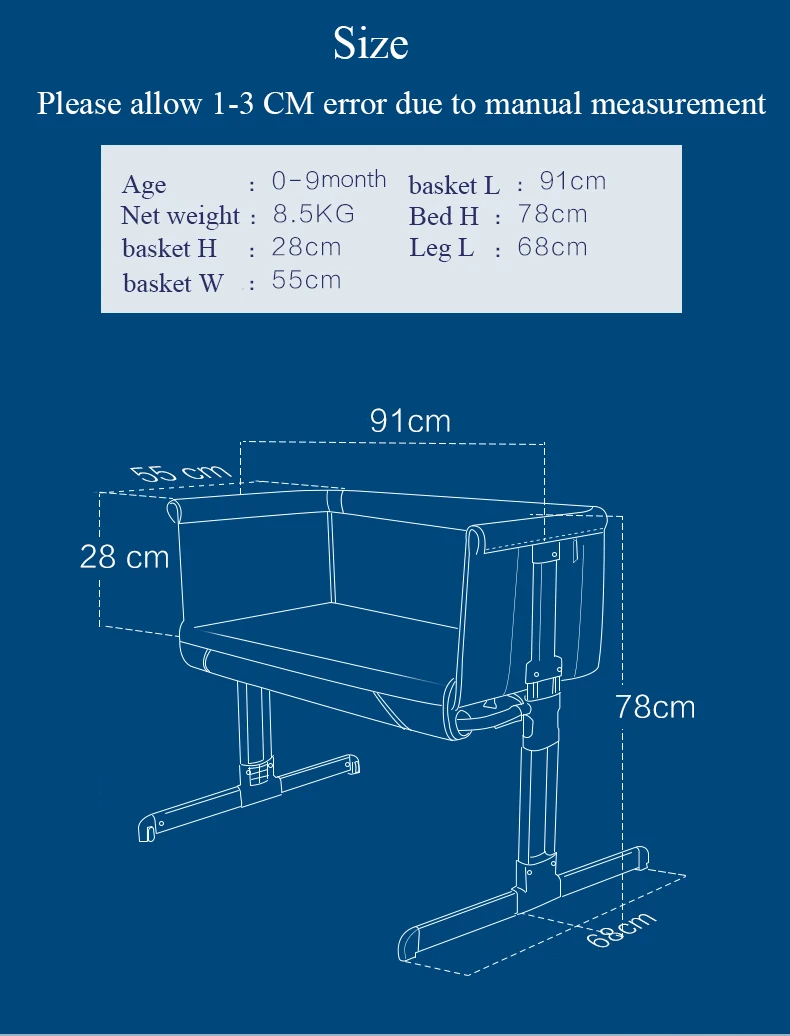 Babyfond детская кровать многофункциональная детская кроватка складной переносная люлька Таблица новорожденного кровать