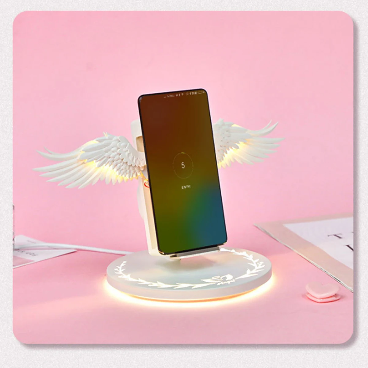 

10W Beautiful Angel Wings Wireless Charger For Samsung S8 S9 iPhone Xs Max X 8 Plus Wireless Fast Charger