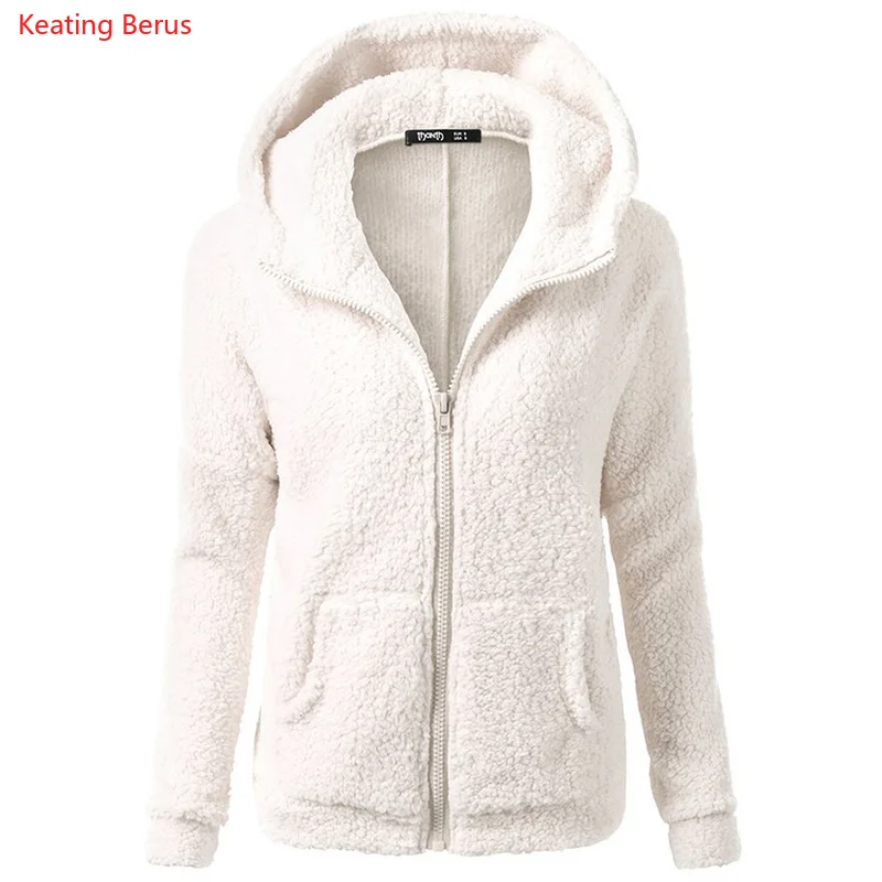 

Keeating Berus' New Winter Women's Plush Hoodigan Women's 2018 Autumn and Winter Fur-lined Overcoat Hoodie Supersize 5 Xl
