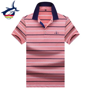 

Summer 2019 Menswear Men's t-shirt 3D Embroidery Striped tshirt male tee shirt homme Tace & Shark brand t shirt men camiseta 3XL