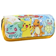 Новое поступление: аниме карман Пикачу Сквиртл и т. д. желтый пенал для карандашей студенческие канцелярские принадлежности Чехлы для косметики для макияжа косметический мешок(POUCH1207