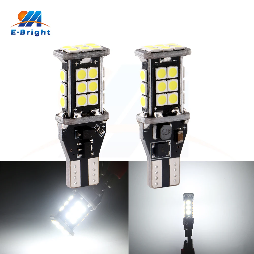 2 10 шт./лот W16W T15 светодиодные лампы 3030 SMD Canbus без ошибок резервные 921 912