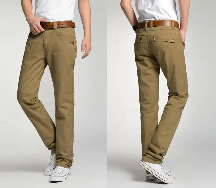 New-Men-s-casual-pants-Fashion-Cotton-pocket-Big-Size-straight-leg ...