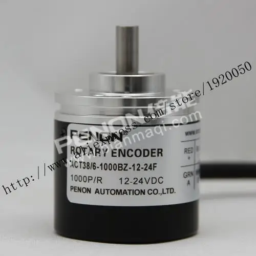

stock ACT38 / 6-1000BZ-12-24F outer diameter 38 shaft diameter rotary encoder pulse 6 1000