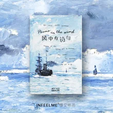 30 шт./компл. Творческий стихотворение на ветру Почтовые открытки/поздравительная открытка оповещения о сообщениях(в том числе карты платье, платье на день рождения с буквенным принтом конверт подарочная карта