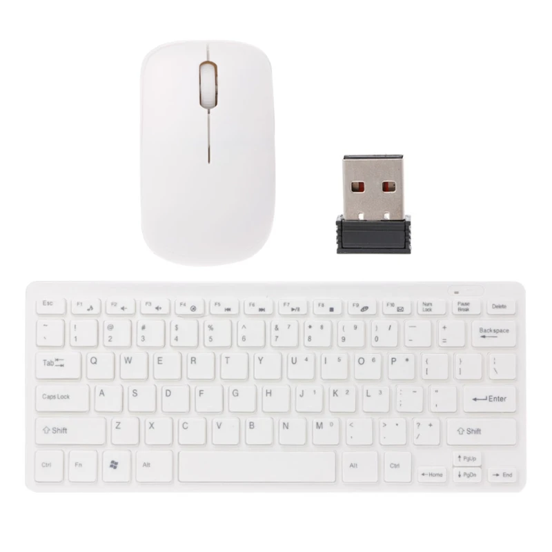 2,4G модный набор беспроводной мыши и клавиатуры ультра-тонкая беспроводная клавиатура мини оптическая мышь комбо для ноутбука настольного ПК