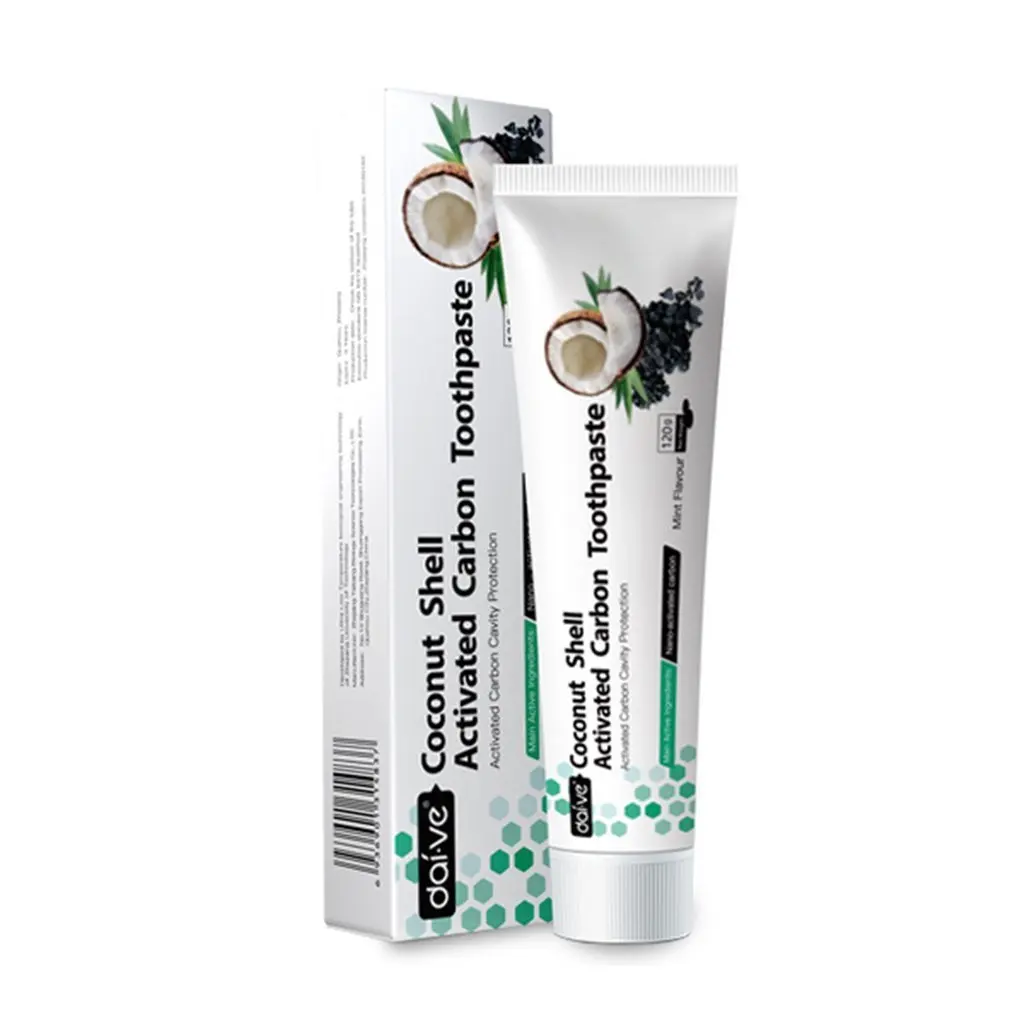 

120G Coconut Shell Activated Carbon Toothpaste Teeth Whitening Hygiene Oral Care Remove Stains Anti-bacterial Teeth Care