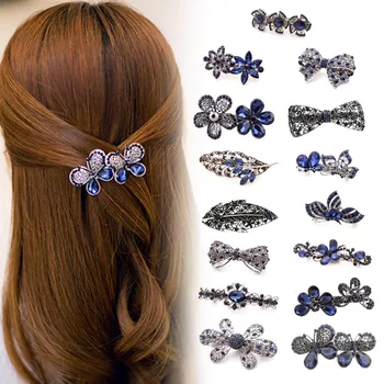 

Classic Gemstone Hairpin Side Clip Korean Fashion Hair Accessories Hairpin For Women Jewelry Women Hair Accessories