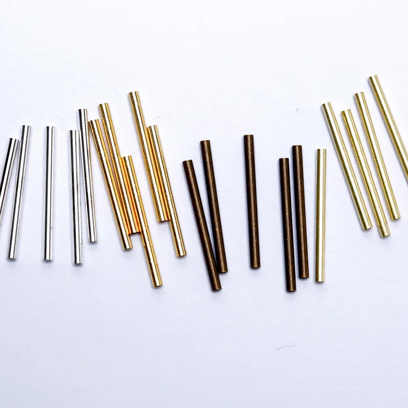 

100pcs 20mm(1.5mm hole) Straight Tube Metal Spacer Loose Beads For DIY Necklace Earrings Handmade Jewelry Making