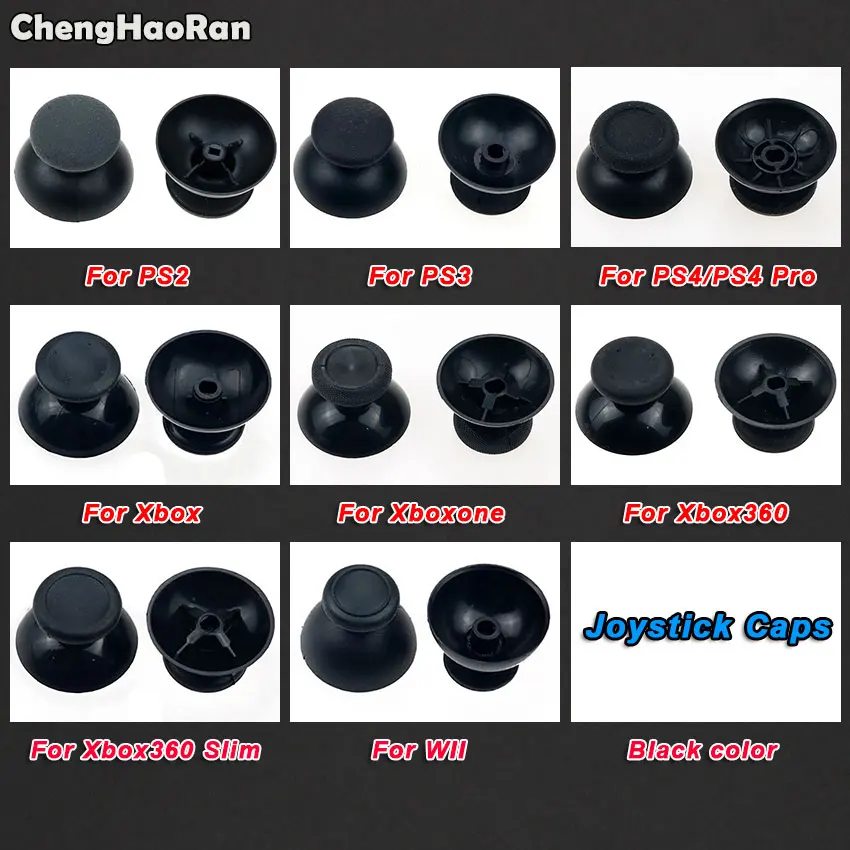 

ChengHaoRan 2pcs Analog Joystick thumb Stick grip Cap for Sony PS2 PS3 PS4 Pro/Slim Xbox 360/One joypad Controller Thumbsticks