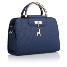 Hot sell Women bag Lady pu Leather handbag Casual Clutch Shoulder bag Women Messenger Bags Small Deer Pendant Vintage handbags deer detail pu bag