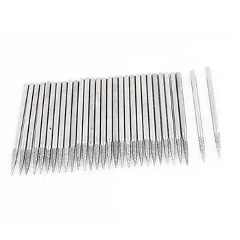 

30 Pcs Tapered Nose 2.3mm Alloy Shank Mounted Point Buffing Bits w Case