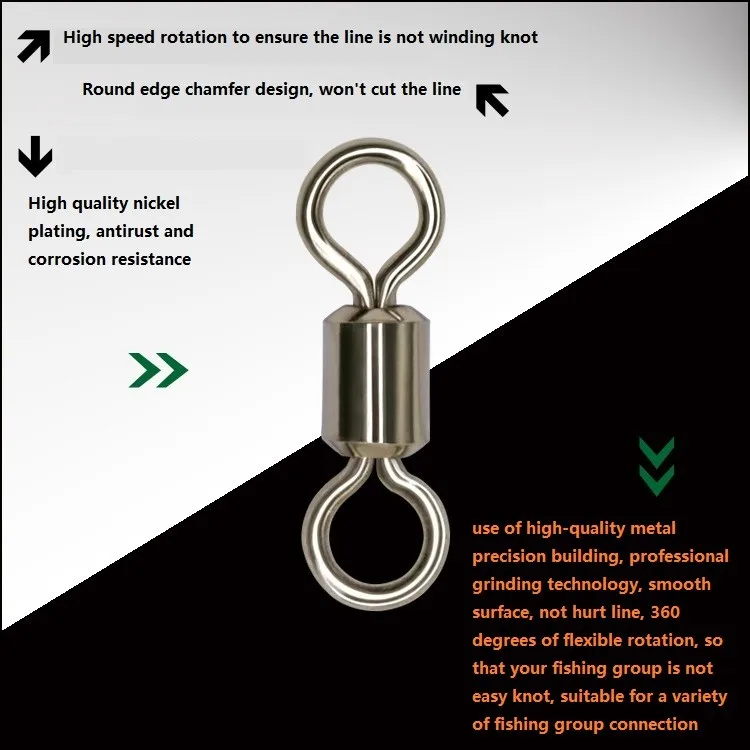 HXY размер(14-12/0) баррель подшипника Rolling поворотный твердое кольцо рыболовные Вертлюги крюк соединитель океанская лодка Риг Морской Карп рыболовные снасти
