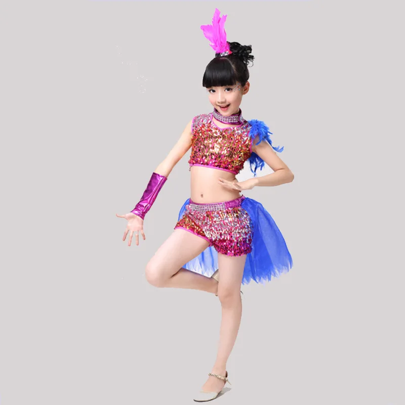 DJGRSTER 2019 Modern Jazz Dance Costume Sexy Sequin Salsa Skirts Hip