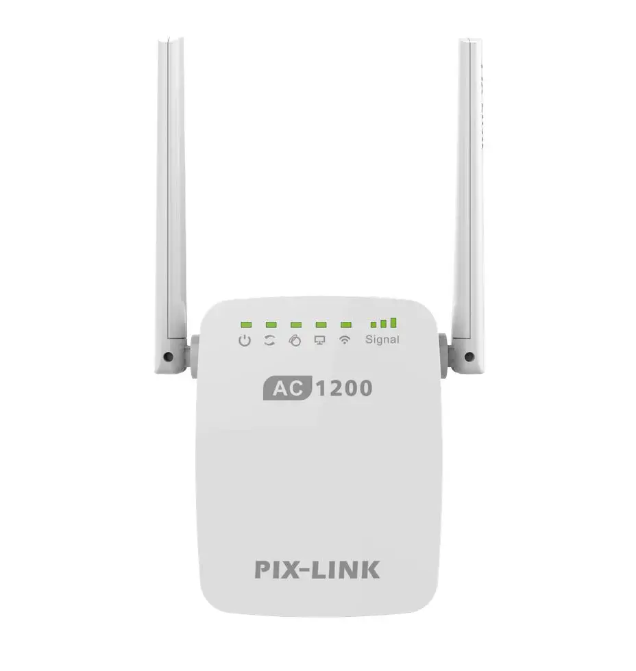1200 Мбит/с PIXLINK WiFi расширитель диапазона беспроводной ретранслятор WiFi расширитель Интернет усилитель сигнала с внешними антеннами полный Covera - Цвет: with Antennas