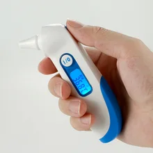 ear thermometer Blue backlight C/F switchable 1 second measurement 12 reading recalls Auto switch-off