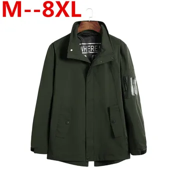 

plus size 10XL 8XL 6XL 5XL Brand New Clothing Bomber Fashion Jacket Spring 2018 Casual Manteau Homme Men's Elastic Jacket Coats