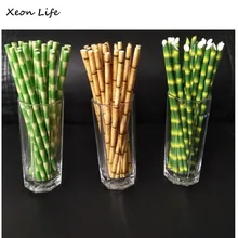 Горячая 25 шт 6*197 мм бамбуковая соломенная бумага для украшения свадебных вечеринок креативные соломенные уникальные соломенные карамельные цвета