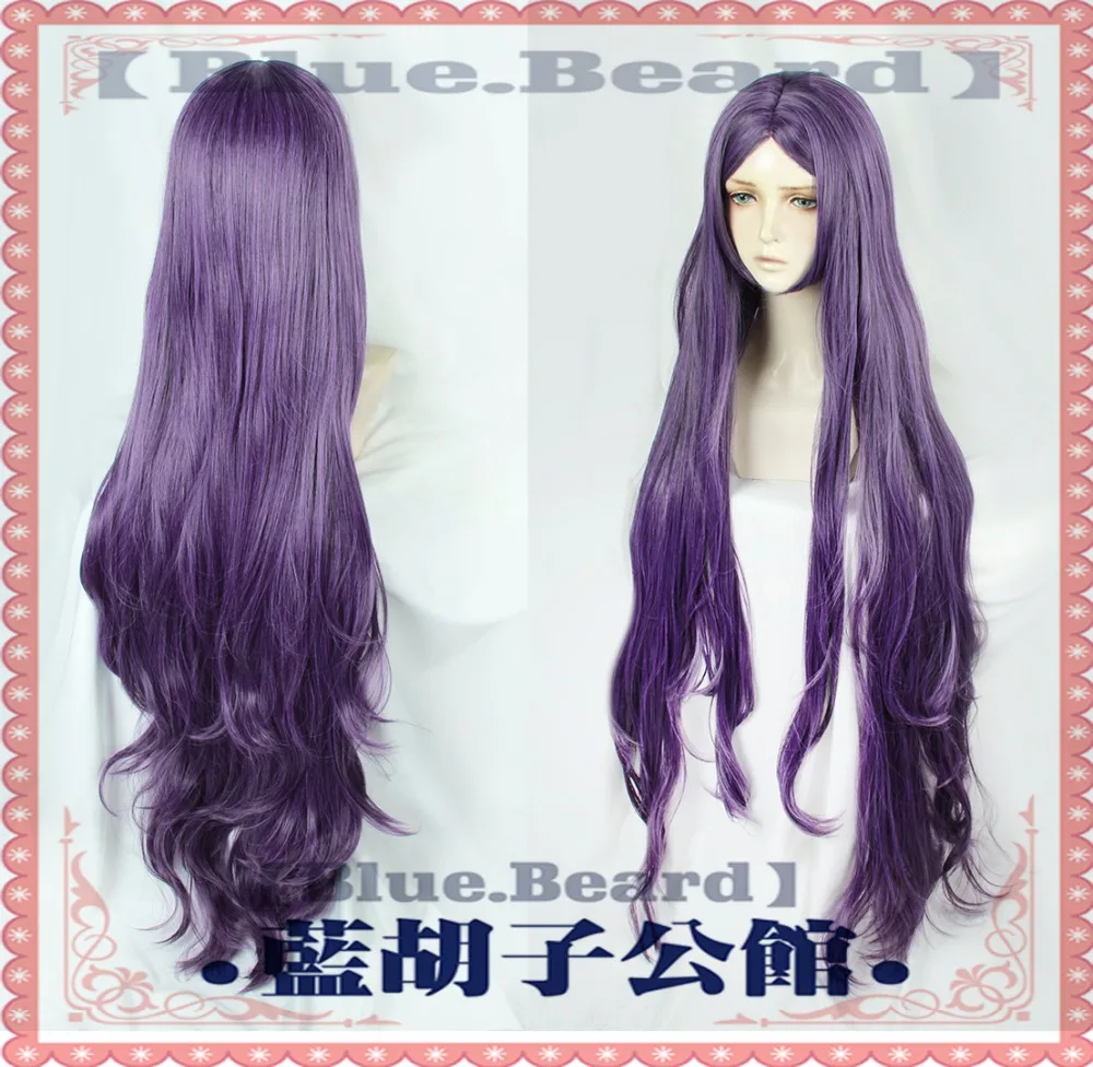 

Fate Grand Order Cosplay Wig Queen of Sheba Servant Caster Purple 120cm Long Synthetic Hair for Adult