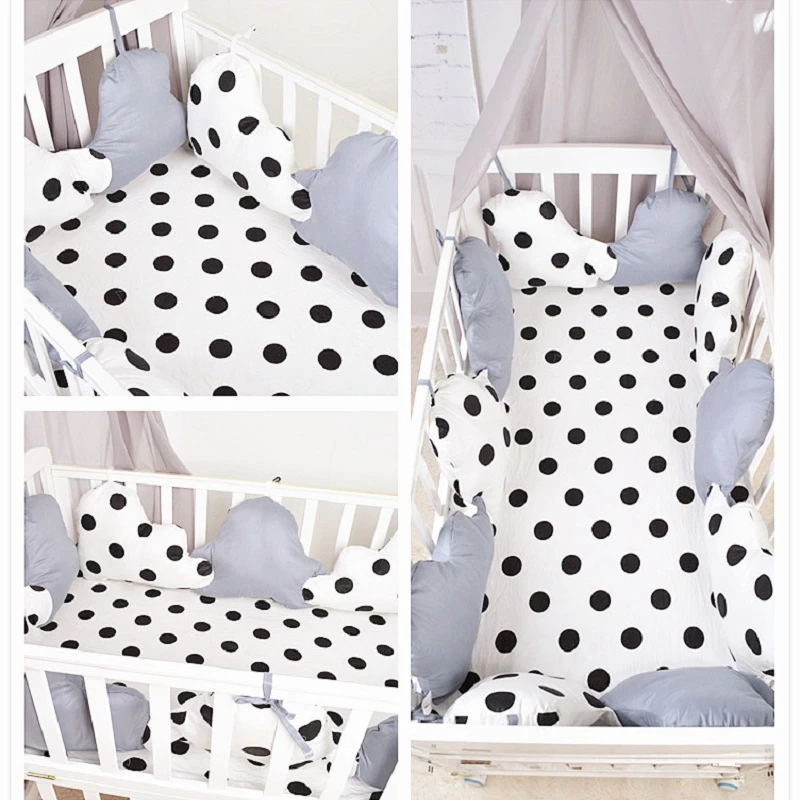 

Baby Crib Side Bumper 1PC Newborn Pink Blue Gray Cute Baby Crib Fence Protector Bumper Baby Bedding Infant Room Decor
