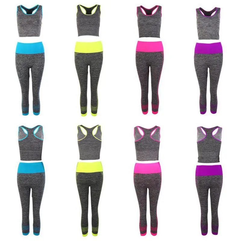 Quick Dry sportswear Gym Leggings Female T shirt Costume Fitness Tights ...