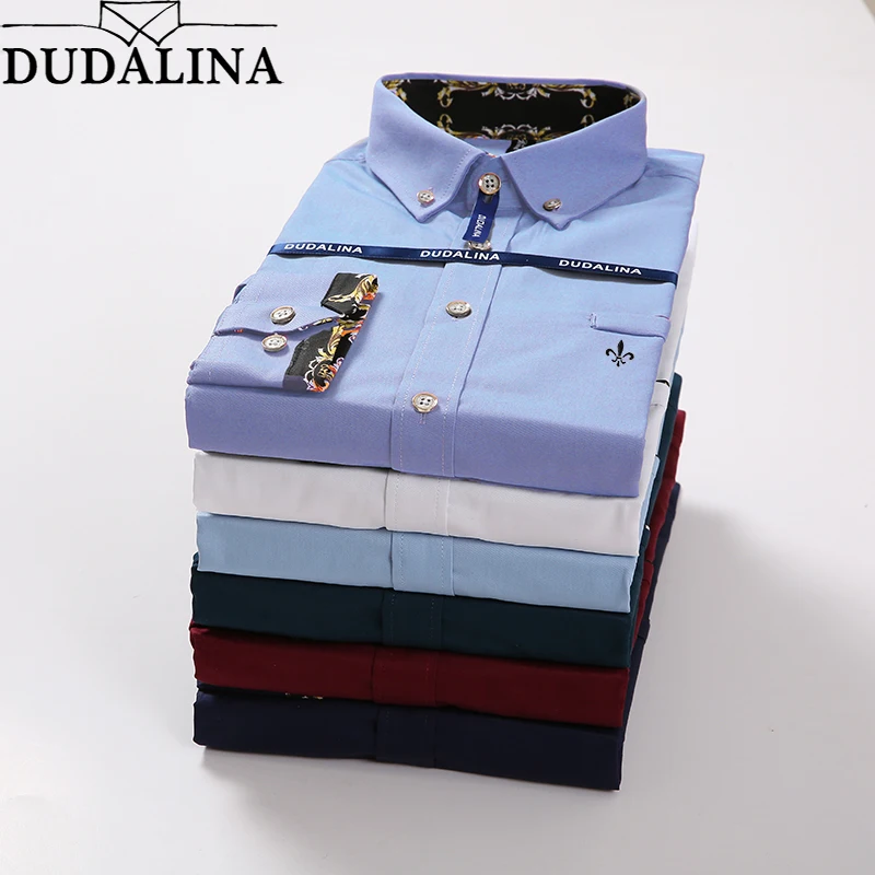 

Dudalina 2019 Blusa Camisa Social Masculina Long Sleeve Cocktail Dresses Free Shipping Floral Slim Fit Plus Size Male