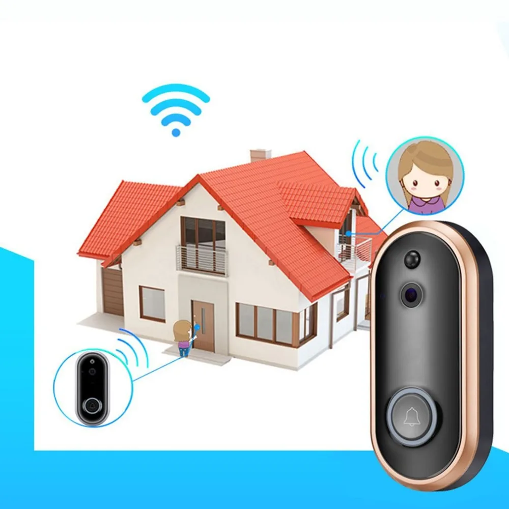 

WIFI Wireless Visual Cloud Storage Smart Doorbell Mobile Phone APP Remote No Miss Visitors From Anywhere