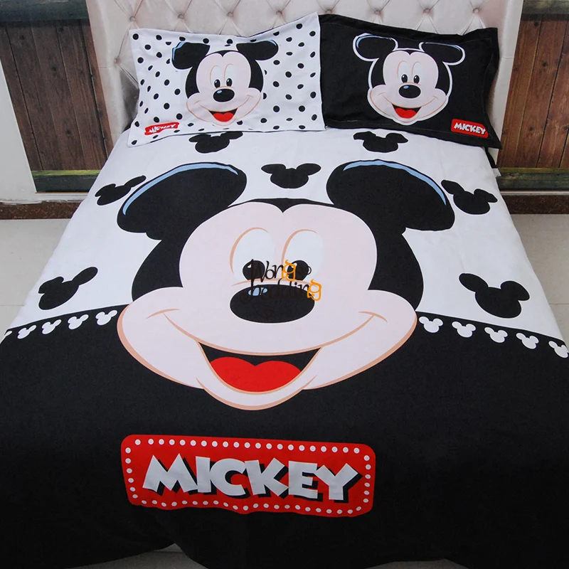 Bed Linen Set Adult Kids Boys Disney Mickey Mouse 3d Bedding Set