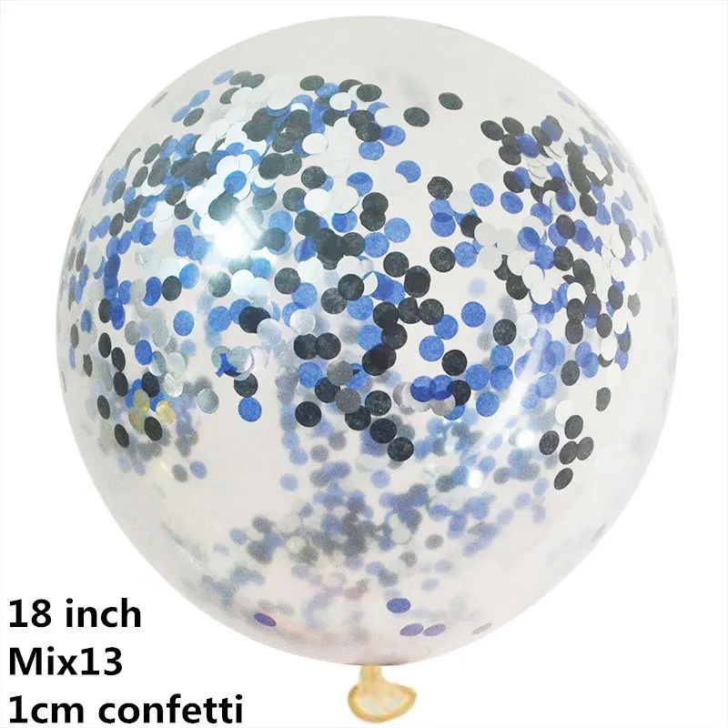С Днем Рождения гирлянда из букв воздушный шар хвост Вечерние Декорации фольга бумага воздушный шар "Конфетти" падение день рождения поставки - Цвет: BB554MIX13