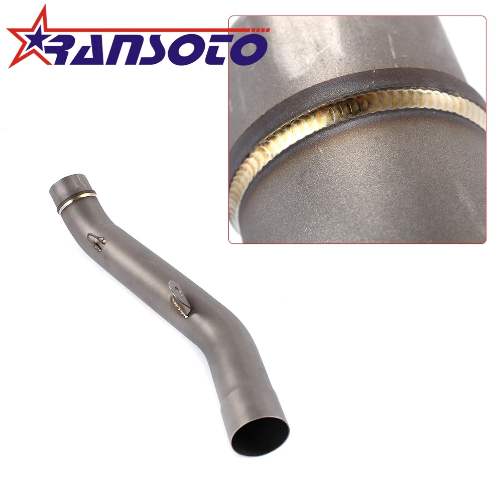 

RANSOTO High quality motorcycle exhaust middle pipe link pipe for Kawasaki Z800 Z 800 2013-2016