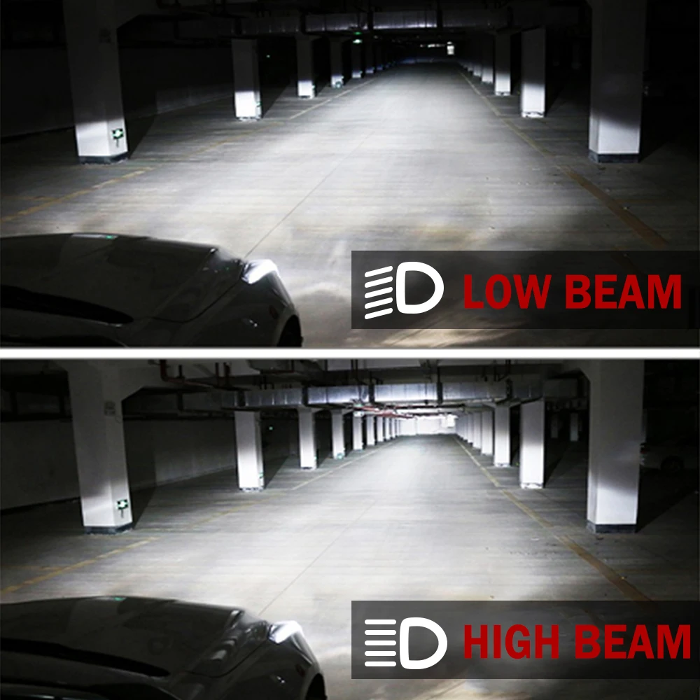 BraveWay H4 LED Hi-lo луч мини-проектор Объектив фары для автомобиля мотоцикла H4 Светодиодная лампа прозрачный луч узор 12 в 80 Вт 5500 к 12000лм