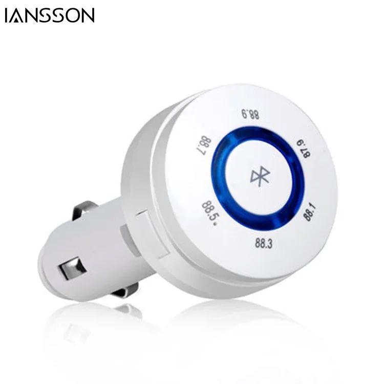 

Bluetooth Car Kit Handsfree Output Adapter For Music and Mobile Phone FM Transmitter Bluetooth kit with Car Charger