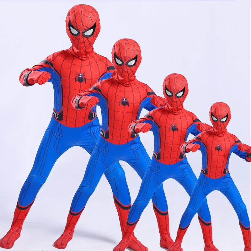 Zentai/потрясающий костюм паука из спандекса для мальчиков Карнавальный супергероя