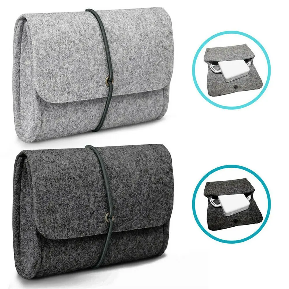 

Portable Phone Cable Power Bank Case Drawstring Storage Bag Waterproof Felt Power Bags For Mouse Power Supply