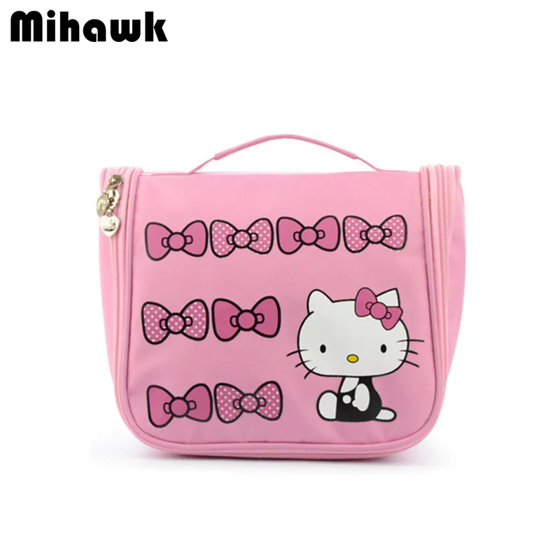 

Mihawk Hello Kitty Hanging Cosmetic Toiletry Bag Travel Organizer Beautician Necessary Functional Makeup Pouch Case Accessories